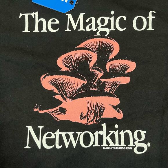 Market Studios Social Network Tee T Shirt Black Men’s Sz M New - Picture 2 of 4